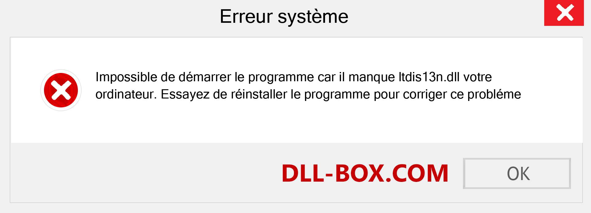 Le fichier ltdis13n.dll est manquant ?. Télécharger pour Windows 7, 8, 10 - Correction de l'erreur manquante ltdis13n dll sur Windows, photos, images